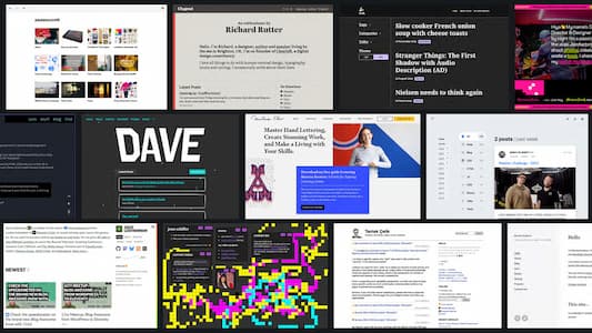 slide remplie de capture de differents blog
