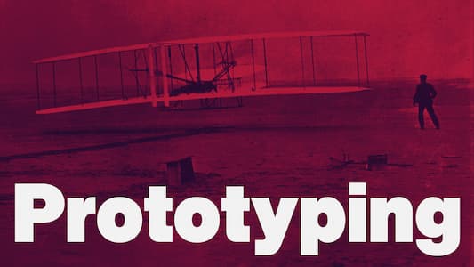 slide avec le mot prototype ecrit en grand sur un fond rose