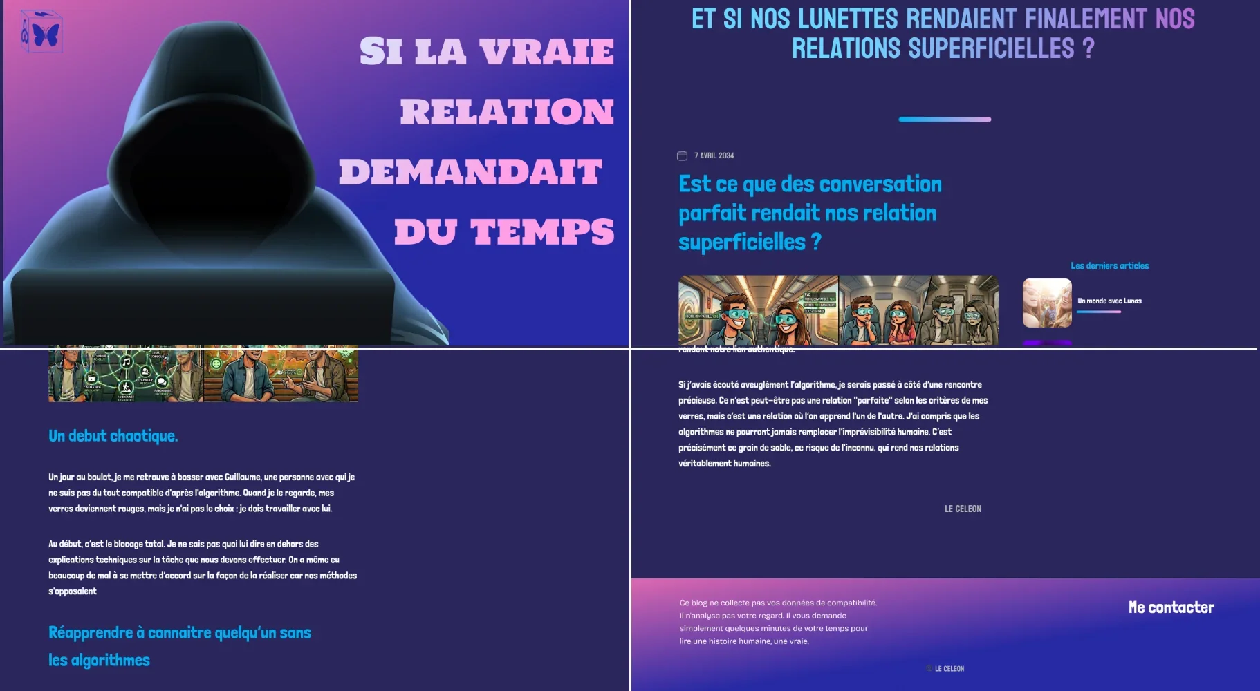 Page 'Le Caméleon' du projet