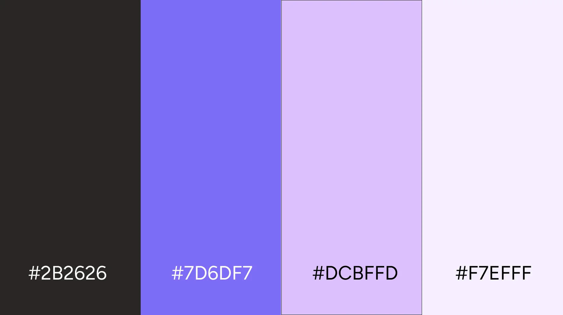 code couleurs de la page d'acceuil