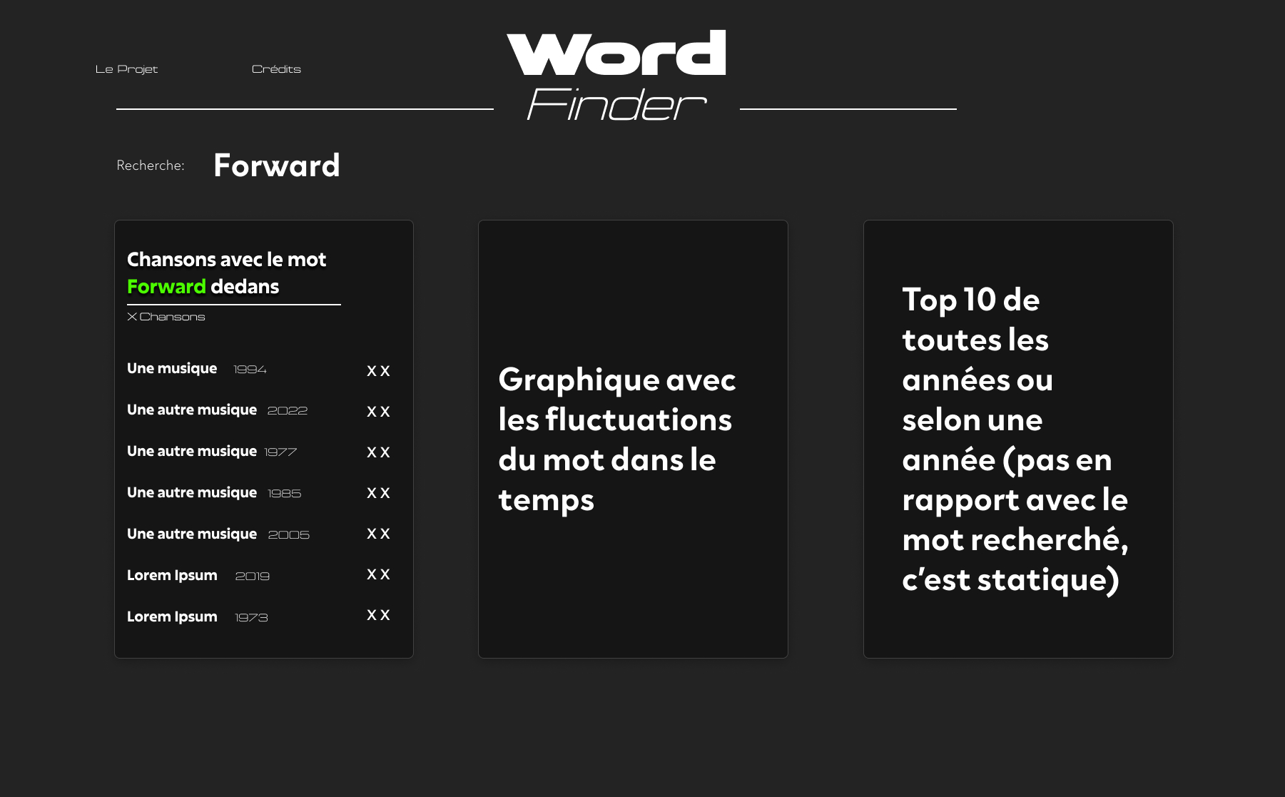 1er version de page pour chercher un mot