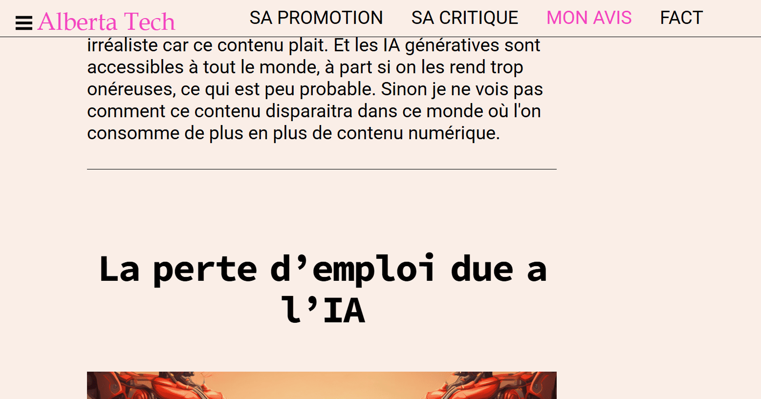 capture d'ecran de ma page critique du projet janus