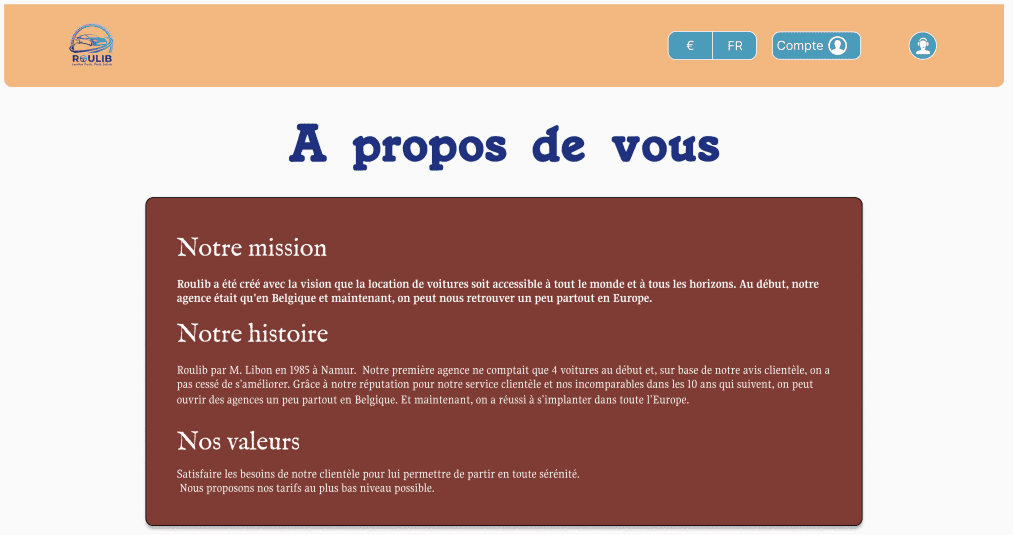 capture d'écran de mon design du projet