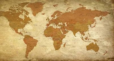 une vieille carte du monde