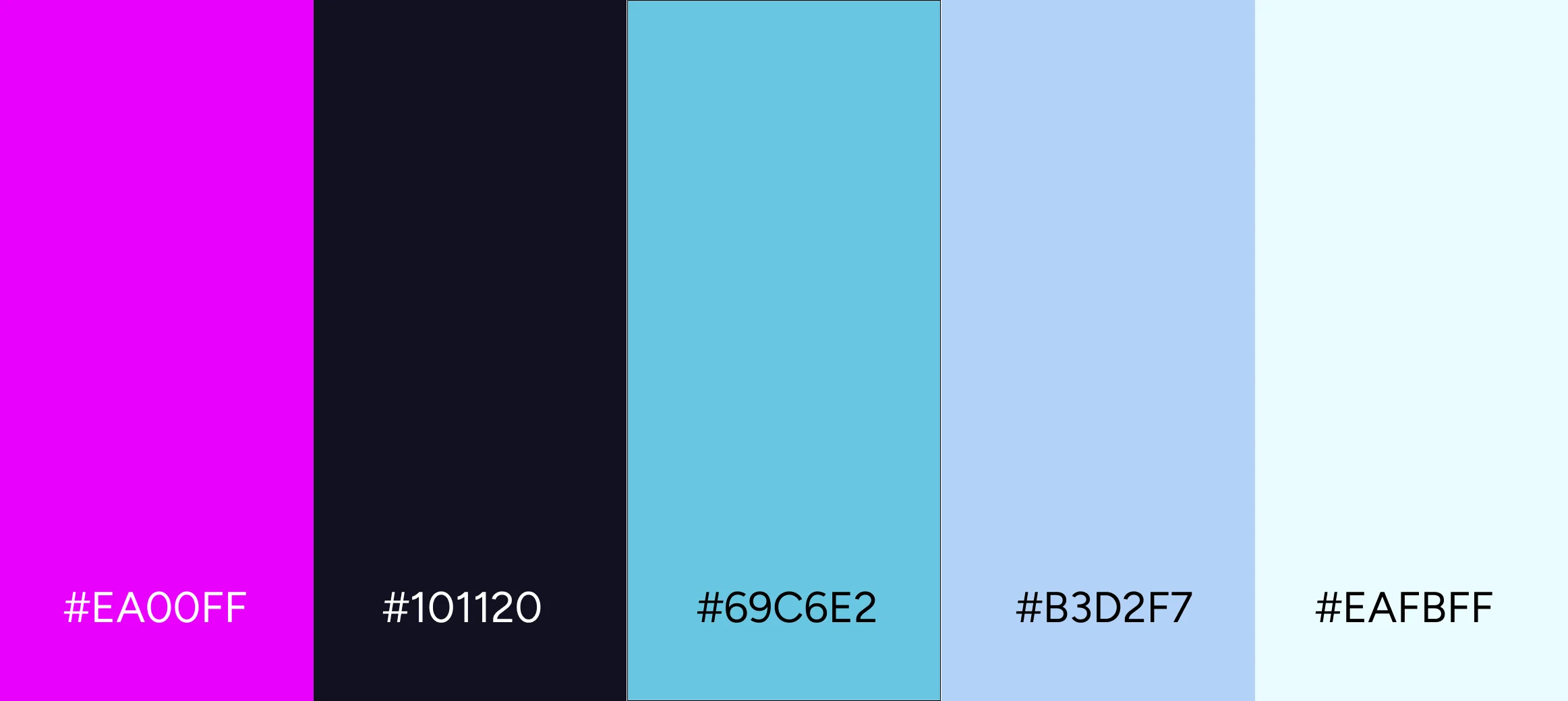 code couleurs de la page Lunas