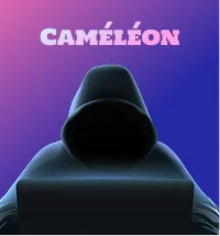 image d'un hacker ecrit le caméléon au dessus de lui