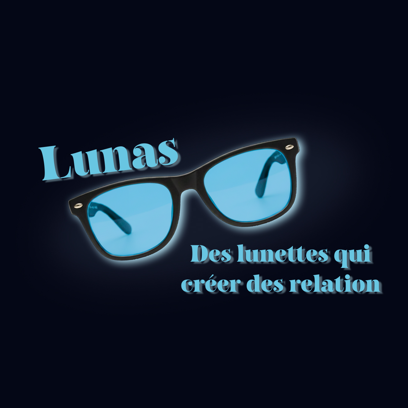 Lunettes Lunas, lunettes intelligentes avec écrans transparents affichant des informations de compatibilité sociale.